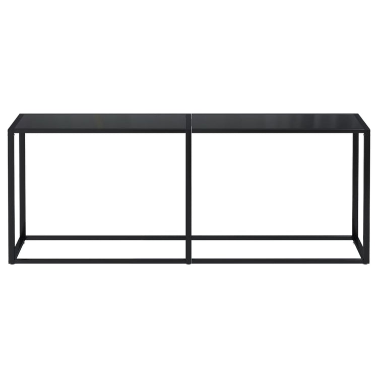 Tavolo Consolle Nero 200x35x75,5 cm in Vetro Temperato cod mxl 54843