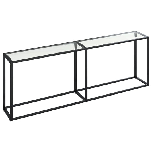 Tavolo Consolle Trasparente 220x35x75,5 cm in Vetro Temperato 331690