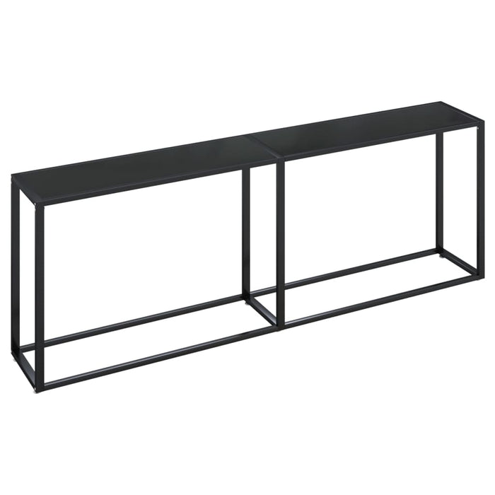 Tavolo Consolle Nero 220x35x75,5 cm in Vetro Temperato cod mxl 70552