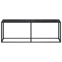 Tavolo Consolle Nero 220x35x75,5 cm in Vetro Temperato 331691