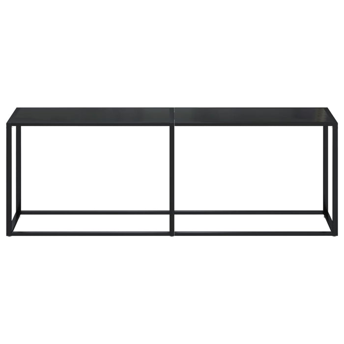 Tavolo Consolle Nero 220x35x75,5 cm in Vetro Temperato 331691