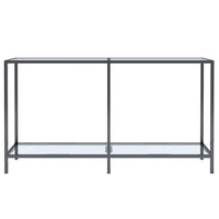 Tavolo Consolle Trasparente 140x35x75,5 cm in Vetro Temperato cod mxl 20376