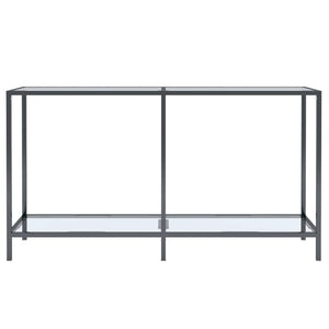 Tavolo Consolle Trasparente 140x35x75,5 cm in Vetro Temperato cod mxl 20376