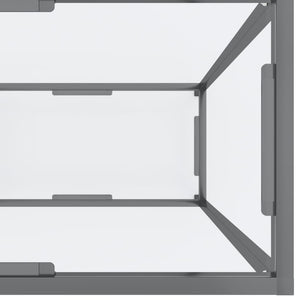 Tavolo Consolle Trasparente 140x35x75,5 cm in Vetro Temperato cod mxl 20376