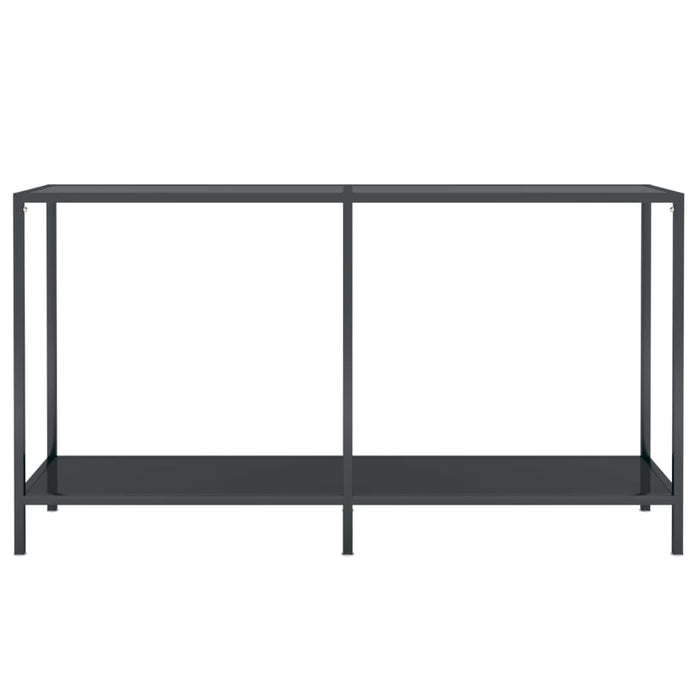 Tavolo Consolle Nero 140x35x75,5 cm in Vetro Temperato cod mxl 65577