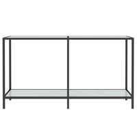 Tavolo Consolle Bianco 140x35x75,5 cm in Vetro Temperato cod mxl 7899