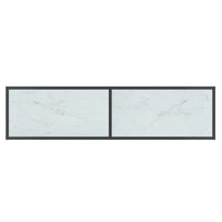 Tavolo Consolle Bianco 140x35x75,5 cm in Vetro Temperato cod mxl 7899