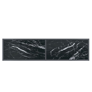 Tavolo Consolle Nero 140x35x75,5 cm in Vetro Temperato cod mxl 73602