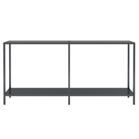 Tavolo Consolle Nero 160x35x75,5 cm in Vetro Temperato 331699