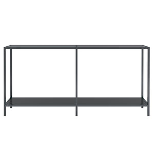 Tavolo Consolle Nero 160x35x75,5 cm in Vetro Temperato 331699