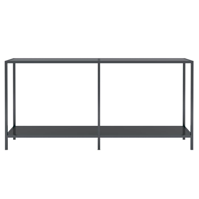 Tavolo Consolle Nero 160x35x75,5 cm in Vetro Temperato cod mxl 58788