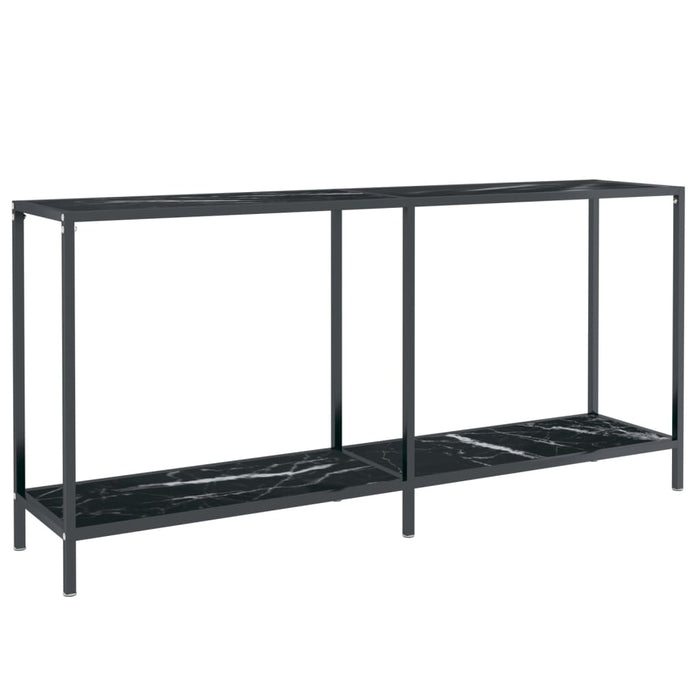 Tavolo Consolle Nero 160x35x75,5 cm in Vetro Temperato cod mxl 73548