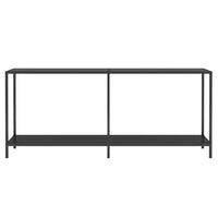 Tavolo Consolle Nero 180x35x75,5 cm in Vetro Temperato cod mxl 56056