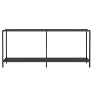 Tavolo Consolle Nero 180x35x75,5 cm in Vetro Temperato cod mxl 56056