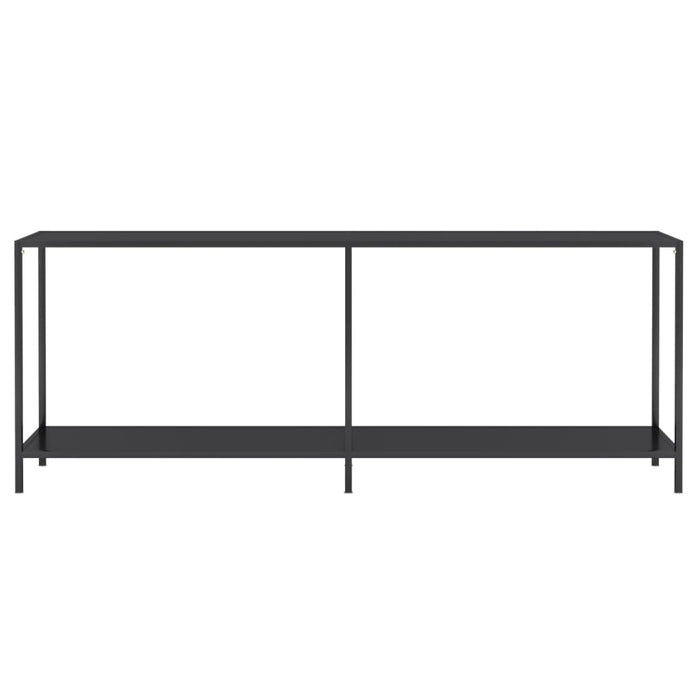 Tavolo Consolle Nero 200x35x75,5 cm in Vetro Temperato cod mxl 55820