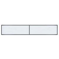 Tavolo Consolle Bianco 200x35x75,5 cm in Vetro Temperato cod mxl 59936