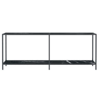 Tavolo Consolle Nero 200x35x75,5 cm in Vetro Temperato cod mxl 56063