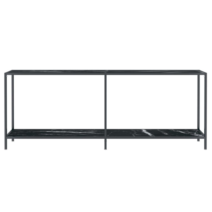 Tavolo Consolle Nero 200x35x75,5 cm in Vetro Temperato cod mxl 56063