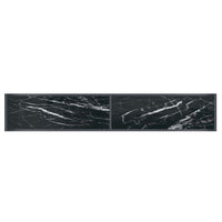 Tavolo Consolle Nero 200x35x75,5 cm in Vetro Temperato cod mxl 56063