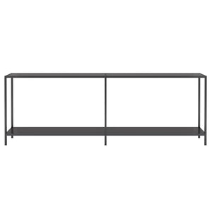 Tavolo Consolle Nero 220x35x75,5 cm in Vetro Temperato 331711