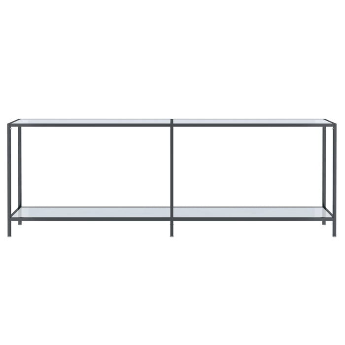 Tavolo Consolle Bianco 220x35x75,5 cm in Vetro Temperato cod mxl 58657