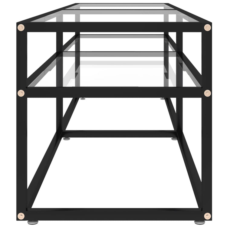 Mobile Porta TV Trasparente 160x40x40,5 cm in Vetro Temperato 331718