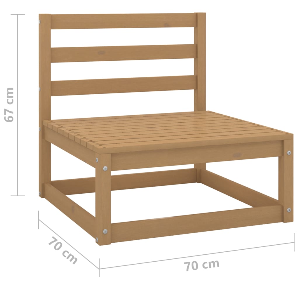 Divano da Giardino a 2 Posti Miele in Legno Massello di Pino cod mxl 73510