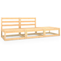 Set Divani da Giardino 3 pz in Legno Massello di Pino cod mxl 41546