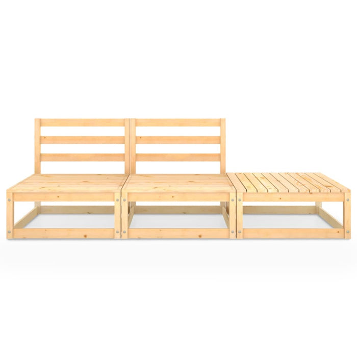 Set Divani da Giardino 3 pz in Legno Massello di Pino cod mxl 41546