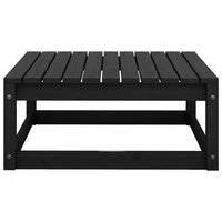 Set Divani da Giardino 3 pz Nero in Legno Massello di Pino cod mxl 37675