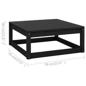 Set Divani da Giardino 5 pz Nero in Legno Massello di Pino cod mxl 37684