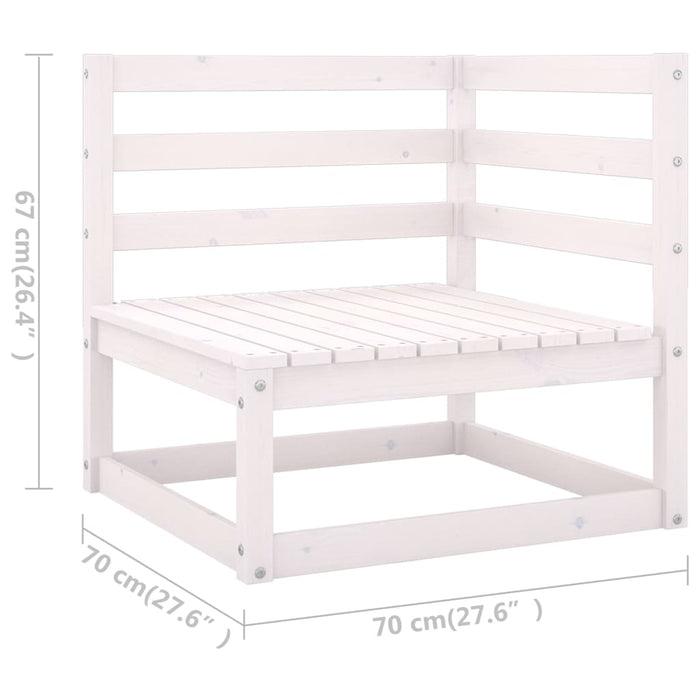 Set Divani da Giardino 5 pz Bianco in Legno Massello di Pino cod mxl 47727