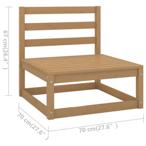 Set Divani da Giardino 8 pz Miele in Legno Massello di Pino cod mxl 37693