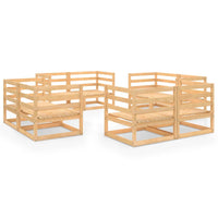 Set Divani da Giardino 8 pz in Legno Massello di Pino cod mxl 40199