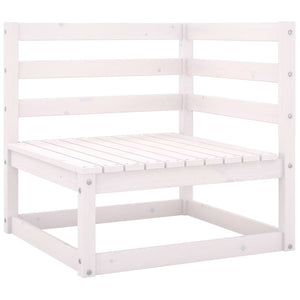 Set Divani da Giardino 4 pz Bianco in Legno Massello di Pino 3075325