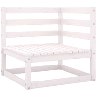 Set Divani da Giardino 6 pz Bianco in Legno Massello di Pino 3075330