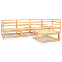 Set Divani da Giardino 5 pz in Legno Massello di Pino 3075364