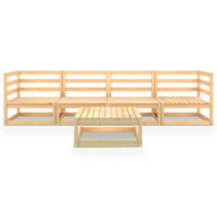 Set Divani da Giardino 5 pz in Legno Massello di Pino 3075364