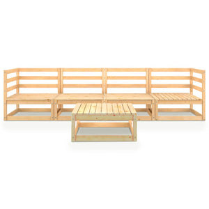 Set Divani da Giardino 5 pz in Legno Massello di Pino 3075364