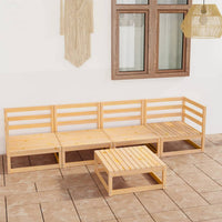 Set Divani da Giardino 5 pz in Legno Massello di Pino 3075364