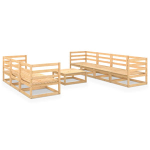 Set Divani da Giardino 8 pz in Legno Massello di Pino 3075369