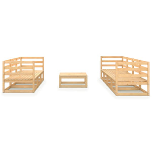 Set Divani da Giardino 8 pz in Legno Massello di Pino 3075369