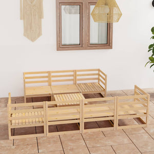 Set Divani da Giardino 8 pz in Legno Massello di Pino 3075369