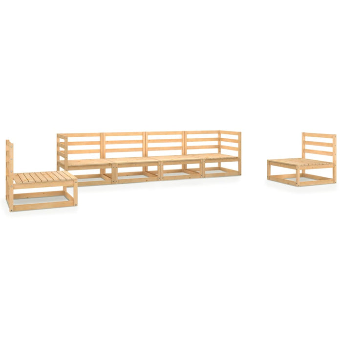 Set Divani da Giardino 6 pz in Legno Massello di Pino 3075399