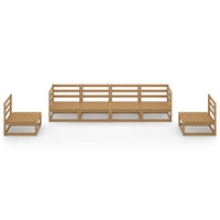 Set Divani da Giardino 6 pz Miele in Legno Massello di Pino 3075402