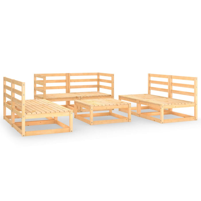 Set Divani da Giardino 7 pz in Legno Massello di Pino 3075414