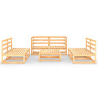 Set Divani da Giardino 7 pz in Legno Massello di Pino 3075414