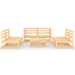 Set Divani da Giardino 7 pz in Legno Massello di Pino 3075414