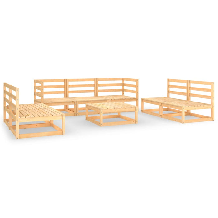 Set Divani da Giardino 8 pz in Legno Massello di Pino cod mxl 36346