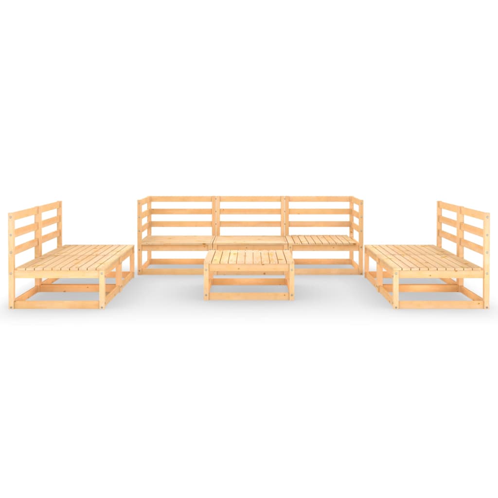 Set Divani da Giardino 8 pz in Legno Massello di Pino cod mxl 36346